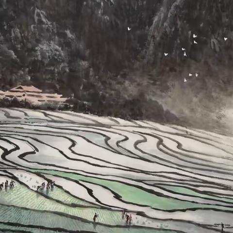 诗配画一《烟岭春畦》诗和画