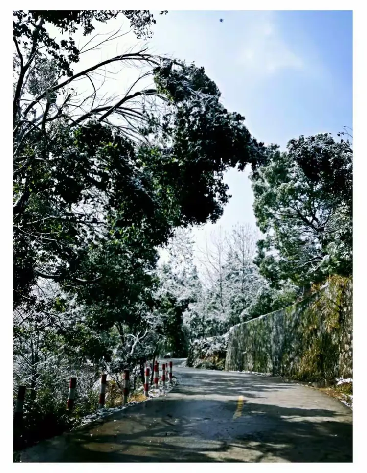 麻姑山雪景图片