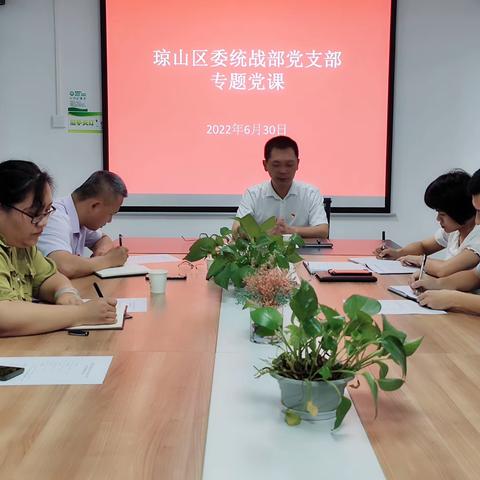 能力提升建设年丨琼山区委统战部党支部开展“七一”主题党课活动