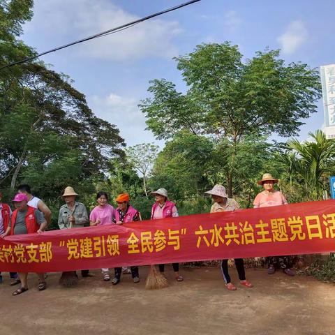 昌美村委会“六水共治”主题党日活动