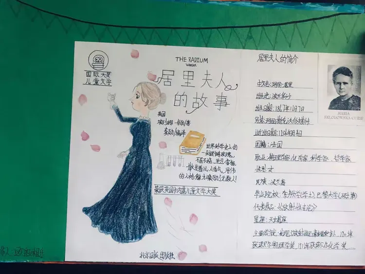《居里夫人的故事》六年级读书交流汇报会