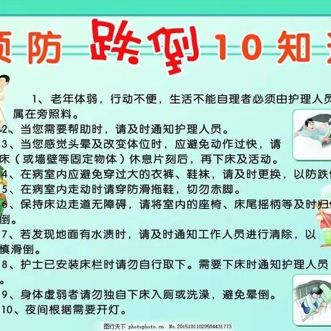 安全第一最重要，一起学做“不倒翁”急诊科预防跌倒坠床的健康宣教