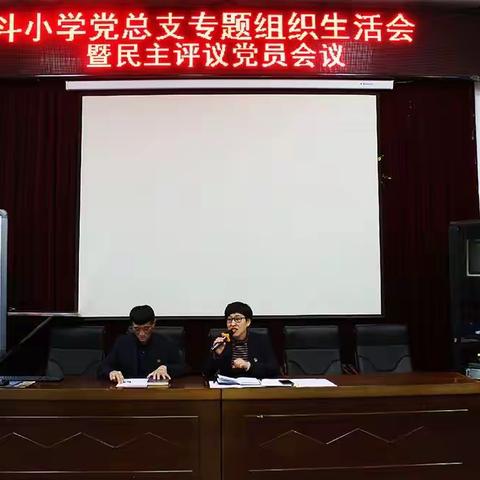 奋斗小学党总支 “不忘初心、牢记使命”主题教育专题组织生活会暨民主评议党员会议