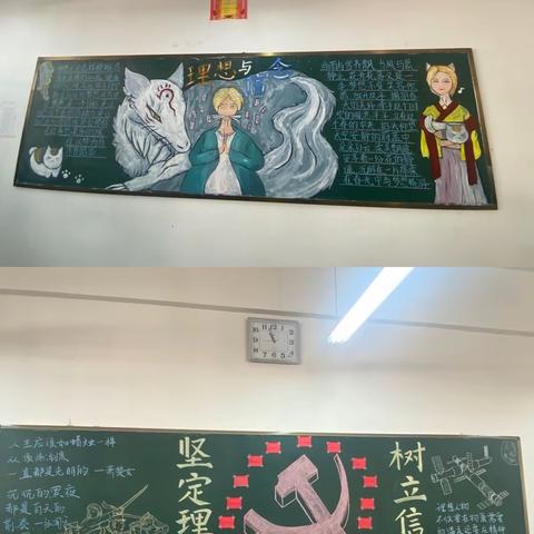 夫子学校高一年级举行“理想信念教育”黑板报比赛