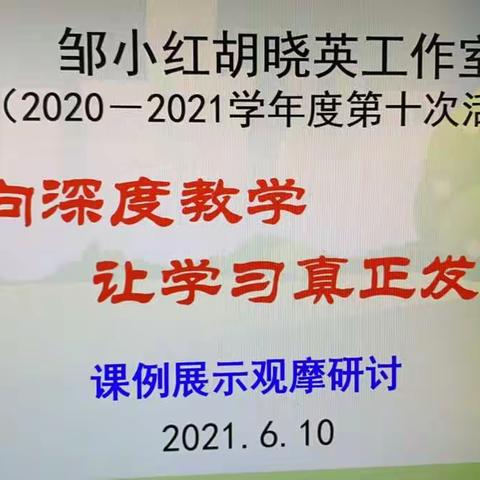 上好复习课，精耕在课堂--邹小红胡晓英名师工作室活动