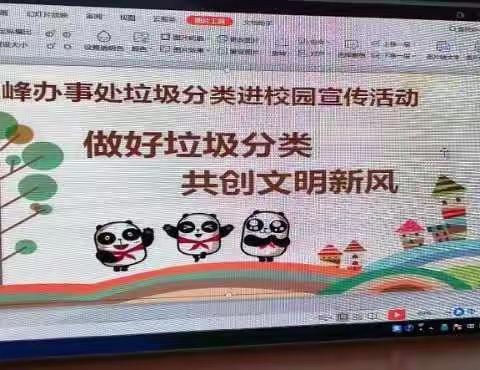 “做好垃圾分类 共创文明新风”——文峰街道办事处开展生活垃圾分类进校园 宣传活动