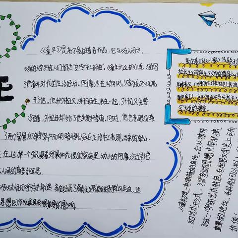 东关小学六（2）班《童年》读书小报