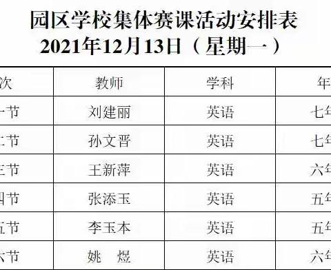 展思维风采，享英语魅力－民乐生态工业园区学校2021年秋学期英语学科赛课活动纪实