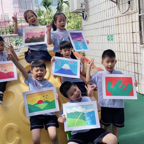 海口市彤乐幼儿园特色创意画 ——大三班（刮刀油画）