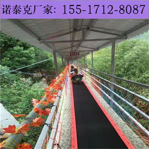 皮带自动校直的载客输送带魔毯 双向运行的爬坡输送带载量大