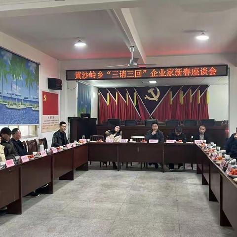 黄沙岭乡召开“三请三回”企业家新春座谈会