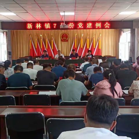 扎赉特旗新林镇召开7月份党建工作例会