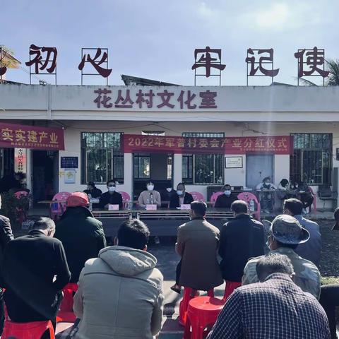 村办公司喜分红， 村民心里乐开怀