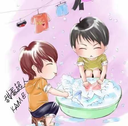 东风小学一年三班劳动主题活动 之“洗衣服”
