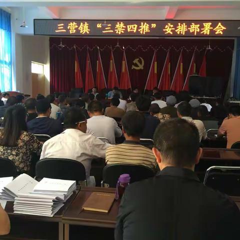 三营镇召开“三禁四推”安排部署会