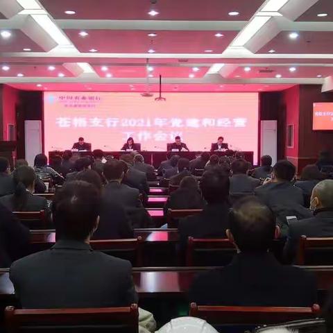 苍梧支行召开2021年党建和经营工作会议