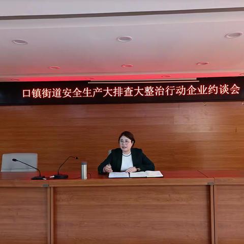口镇街道安全生产大排查大整治企业约谈会