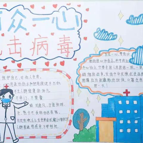 “”抗击疫情，致敬英雄”汜水中心小学学生主题作品展