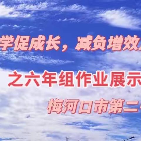 梅河口市第二中学“线上教学促成长，减负增效入佳境”之六年组作业展示