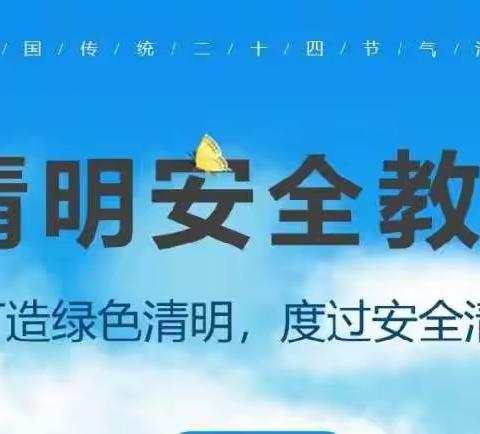 马家庄乡武家庄小学清明假期安全教育宣传