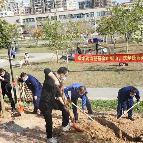 马田街道综合行政执法办开展2022年春季义务植树活动