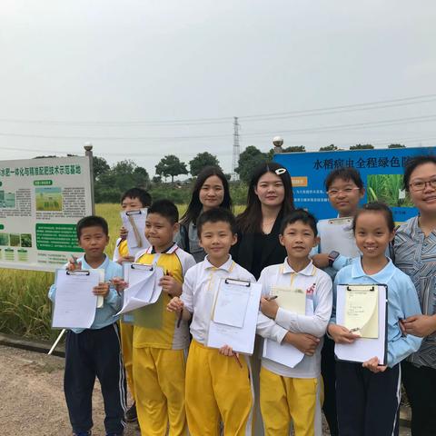 旗北小学科学课题研究兴趣小组开展“蔬菜害虫的防治方法”的实践活动啦！