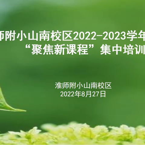 课标新解读，引领新方向——淮师附小山南校区体育学科中心组全体教师参加暑期培训