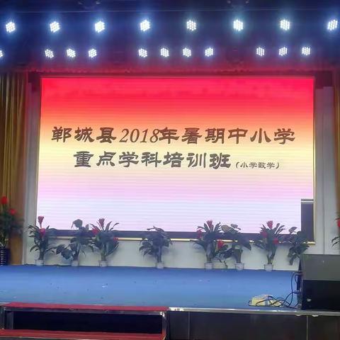 郸城县第二实验小学参加郸城县2018年暑期中小学重点学科培训班（小学数学）