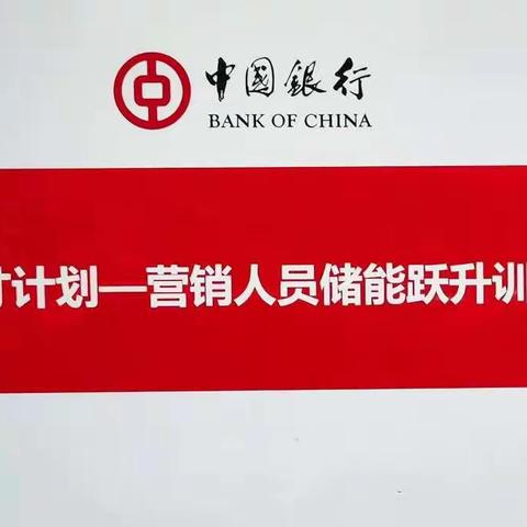 中国银行新余分行2022年菁才计划—营销人员储能跃升训练营