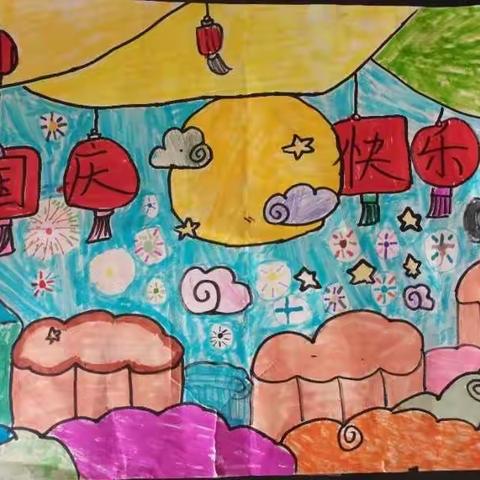 颍南小学开展“十一向国旗敬礼”手抄报、绘画比赛