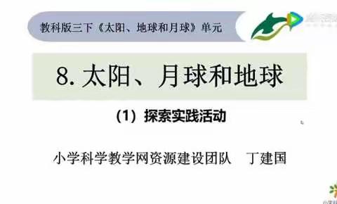 三年级 科学 《太阳、月球和地球》