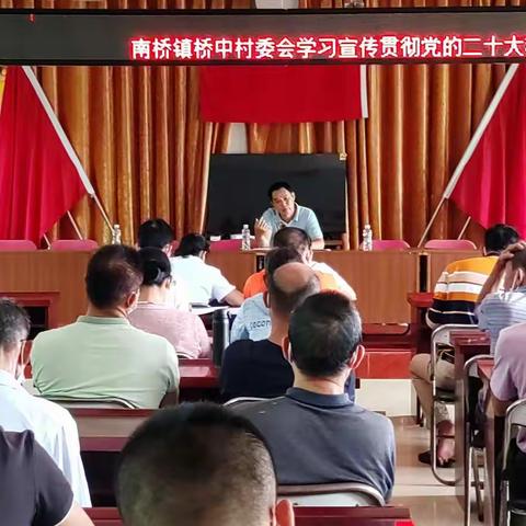 南桥镇桥中村委会学习宣传贯彻党的二十大精神