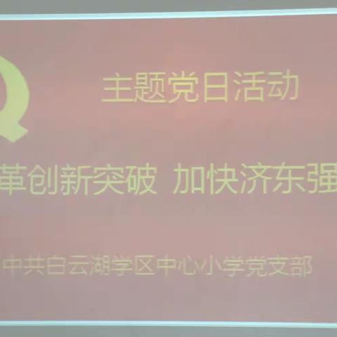 【白云湖学区•党建】白云湖学区中心小学党支部开展三月份主题党日活动