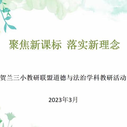 聚焦新课标  落实新理念—贺兰三小“互联网+教研”联盟道德与法治学科教研活动