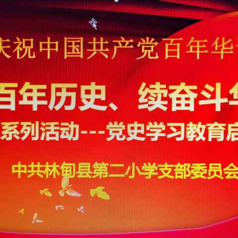 第二小学开展庆祝中国共产党百年华诞暨“鉴百年历史、续奋斗华章”主题系列活动（一）党史学习教育启动会