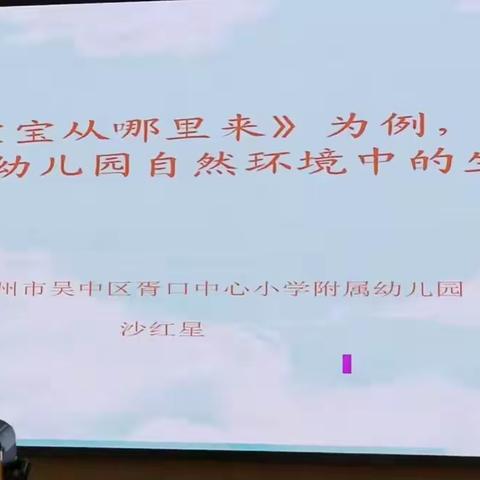 《以〈棉花宝宝从哪里来，例，谈幼儿园自然环境中的生命教育〉》─沙红星