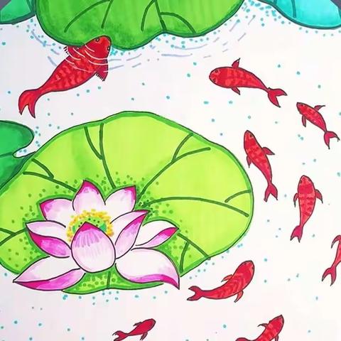 图韵诗风，为诗配画，——商丘市第二实验小学，一年级开展“诗配画”，特色作业活动