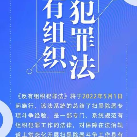 宣传、学习《反有组织犯罪法》——城子河区树英小学