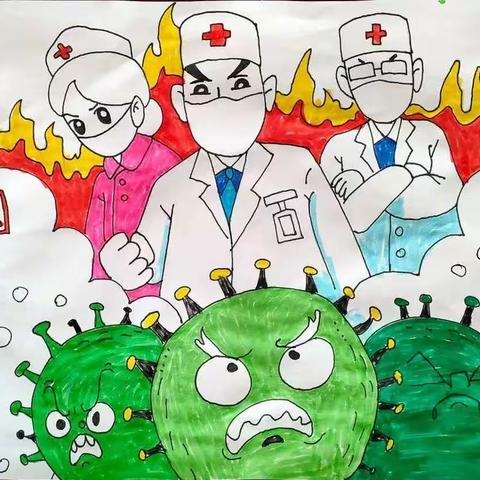 童心助抗疫————  河东小学一年级三班