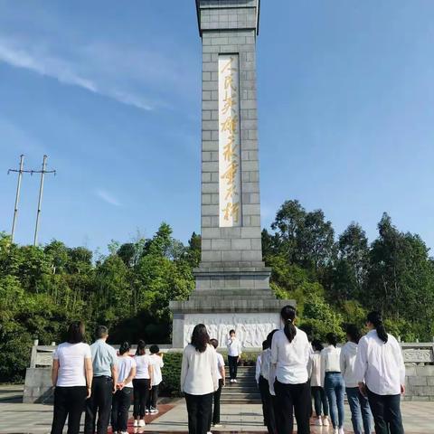 学史增信——卢峰镇三完小党支部参观灵翠山烈士陵园红色教育活动