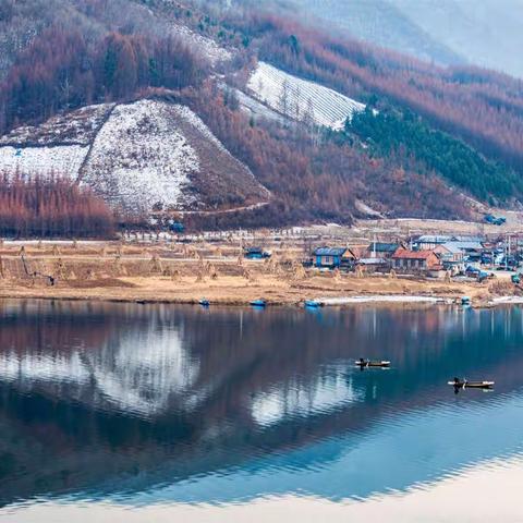 绿江村初雪