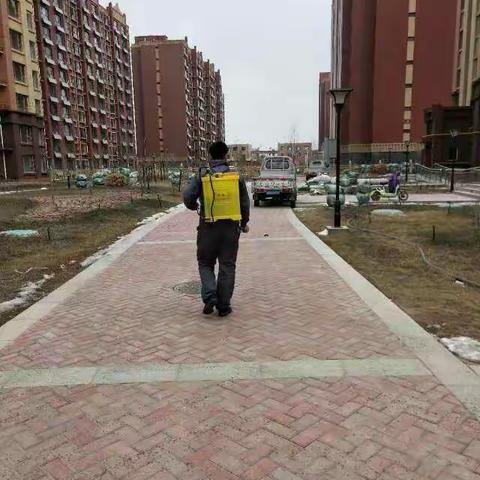 抗击新型冠状病毒，中瀛泰富物业中宁分公司中瀛御景，上下一心，守护小区业主，，，