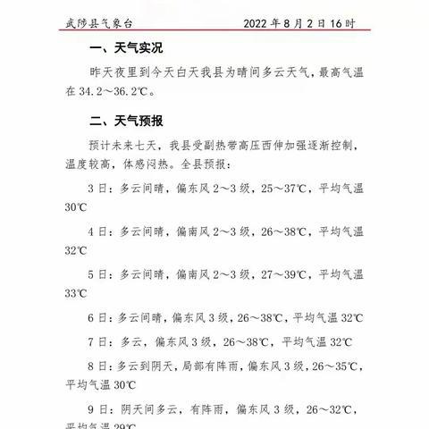 气温不断升高，乔庙人民注意啦！