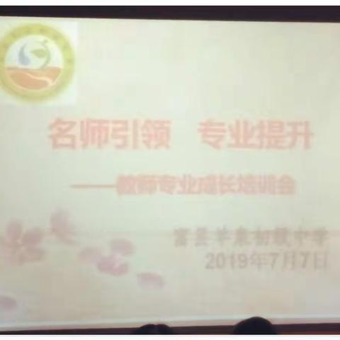 “名师引领，专业提升”——羊泉初级中学教师专业成长培训会