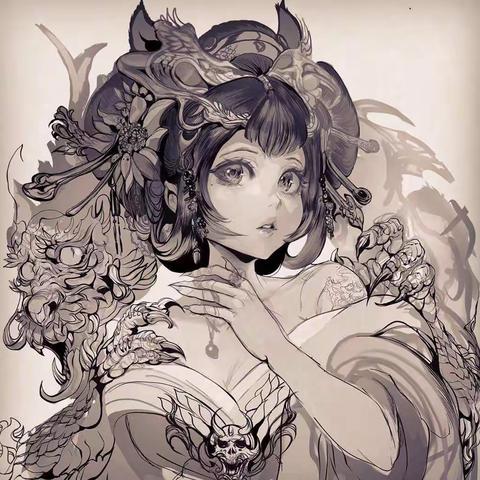 七彩美术工作室动漫班绘画时光