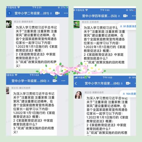 履家庭责任 做合格家长                  ——营中小学家庭教育宣传周活动总结