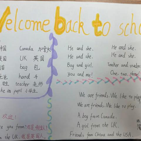 305班三年级下册Unit1 Welcome back to school思维导图