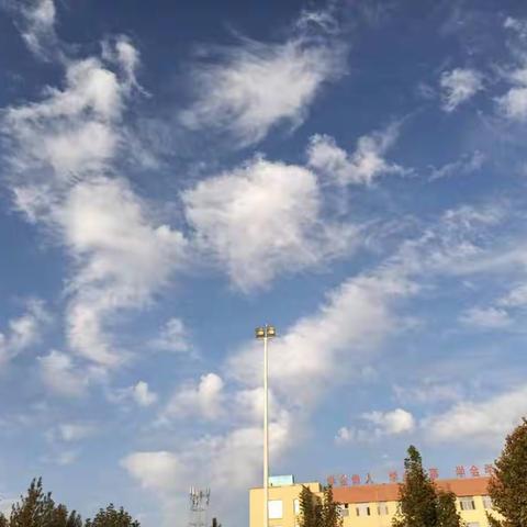 蓝蓝天上白云过