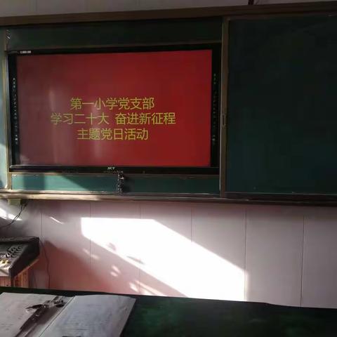 学习二十大  奋进新征程——临漳县第一小学党支部12月份主题党日活动