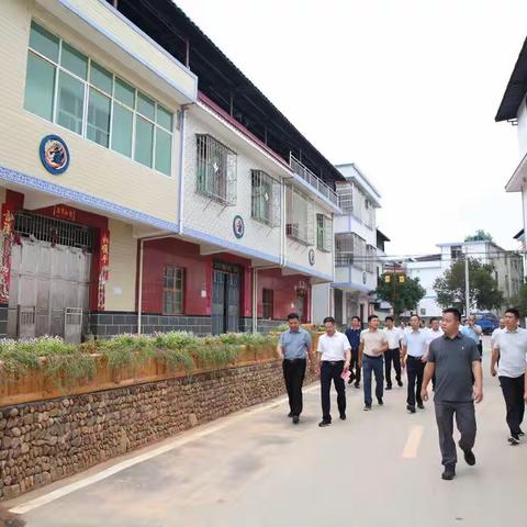 全县城乡环境卫生综合整治流动现场会一行参观洞头乡卫生圩镇示范点